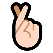 🤞🏻 Emoji Hand mit gekreuzten Fingern: helle Hautfarbe Microsoft Windows 10 April 2018 Update.