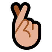 Emoji 🤞🏼 Dita Incrociate: Carnagione Abbastanza Chiara su Microsoft Windows 10 April 2018 Update.