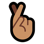 🤞🏽 Emoji Hand mit gekreuzten Fingern: mittlere Hautfarbe Microsoft Windows 10 April 2018 Update.