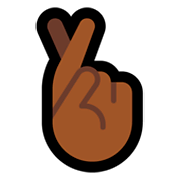 🤞🏾 Emoji Hand mit gekreuzten Fingern: mitteldunkle Hautfarbe Microsoft Windows 10 April 2018 Update.