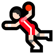 Émoji 🤾🏻 Personne Jouant Au Handball : Peau Claire sur Microsoft Windows 10 April 2018 Update.