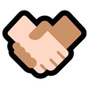 🤝🏻 Emoji Handschlag, helle Hautfarbe Microsoft Windows 10 April 2018 Update.