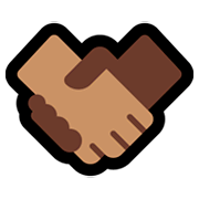 🤝🏽 Emoji Handschlag, mittlere Hautfarbe Microsoft Windows 10 April 2018 Update.