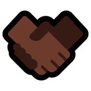 🤝🏿 Emoji Handschlag, dunkle Hautfarbe Microsoft Windows 10 April 2018 Update.