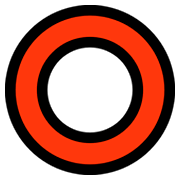 Émoji ⭕ Cercle Rouge sur Microsoft Windows 10 April 2018 Update.