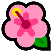 Emoji 🌺 Ibisco su Microsoft Windows 10 April 2018 Update.