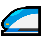 🚄 Emoji Hochgeschwindigkeitszug mit spitzer Nase Microsoft Windows 10 April 2018 Update.