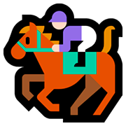Emoji 🏇🏻 Ippica: Carnagione Chiara su Microsoft Windows 10 April 2018 Update.