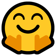 🤗 Emoji Cara Con Manos Abrazando en Microsoft Windows 10 April 2018 Update.