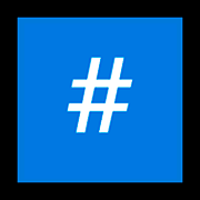 Emoji #️⃣ Tasto: # su Microsoft Windows 10 April 2018 Update.