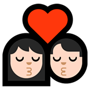 💏🏻 Emoji sich küssendes Paar, helle Hautfarbe Microsoft Windows 10 April 2018 Update.