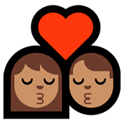 💏🏽 Emoji sich küssendes Paar, mittlere Hautfarbe Microsoft Windows 10 April 2018 Update.