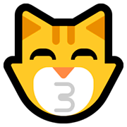 😽 Emoji küssende Katze Microsoft Windows 10 April 2018 Update.