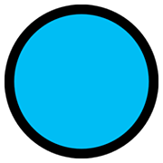 🔵 Emoji Círculo Azul Grande en Microsoft Windows 10 April 2018 Update.