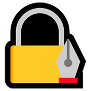Emoji 🔏 Lucchetto Con Penna Stilo su Microsoft Windows 10 April 2018 Update.