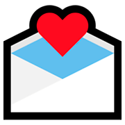 Emoji 💌 Lettera D’amore su Microsoft Windows 10 April 2018 Update.