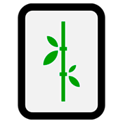 Emoji 🀤 Mahjong - Bambù su Microsoft Windows 10 April 2018 Update.