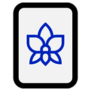 Émoji 🀣 Mah-jong - orchidée sur Microsoft Windows 10 April 2018 Update.