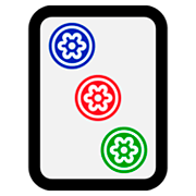 Emoji 🀛 Mahjong - tre punti su Microsoft Windows 10 April 2018 Update.
