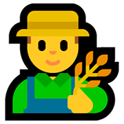 Emoji 👨‍🌾 Contadino su Microsoft Windows 10 April 2018 Update.