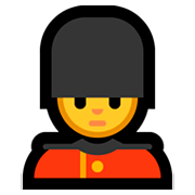 💂‍♂️ Emoji Guarda Homem na Microsoft Windows 10 April 2018 Update.