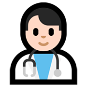 👨🏻‍⚕️ Emoji Profesional Sanitario Hombre: Tono De Piel Claro en Microsoft Windows 10 April 2018 Update.