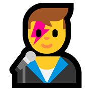 👨‍🎤 Emoji Cantante Hombre en Microsoft Windows 10 April 2018 Update.