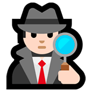 Emoji 🕵🏻‍♂️ Investigatore: Carnagione Chiara su Microsoft Windows 10 April 2018 Update.