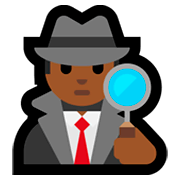 🕵🏾‍♂️ Emoji Detektiv: mitteldunkle Hautfarbe Microsoft Windows 10 April 2018 Update.
