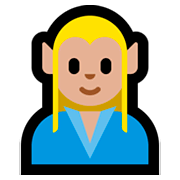 🧝🏼‍♂️ Emoji Elfo Homem: Pele Morena Clara na Microsoft Windows 10 April 2018 Update.