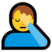 🤦‍♂️ Emoji sich an den Kopf fassender Mann Microsoft Windows 10 April 2018 Update.
