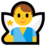 Emoji 🧚‍♂️ Folletto Alato su Microsoft Windows 10 April 2018 Update.