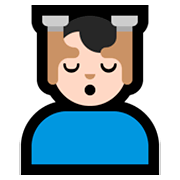 💆🏻‍♂️ Emoji Homem Recebendo Massagem Facial: Pele Clara na Microsoft Windows 10 April 2018 Update.