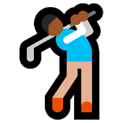 🏌🏾‍♂️ Emoji Hombre Jugando Al Golf: Tono De Piel Oscuro Medio en Microsoft Windows 10 April 2018 Update.