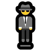 Emoji 🕴️ Uomo Con Completo Che Levita su Microsoft Windows 10 April 2018 Update.