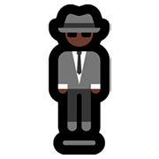 Emoji 🕴🏿 Uomo Con Completo Che Levita: Carnagione Scura su Microsoft Windows 10 April 2018 Update.