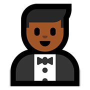 Emoji 🤵🏾 Persona In Smoking: Carnagione Abbastanza Scura su Microsoft Windows 10 April 2018 Update.