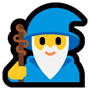 Emoji 🧙‍♂️ Mago Uomo su Microsoft Windows 10 April 2018 Update.