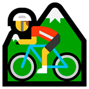 Emoji 🚵‍♂️ Ciclista Uomo Di Mountain Bike su Microsoft Windows 10 April 2018 Update.