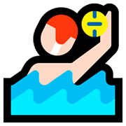 🤽🏻‍♂️ Emoji Hombre Jugando Al Waterpolo: Tono De Piel Claro en Microsoft Windows 10 April 2018 Update.