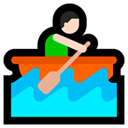 Emoji 🚣🏻‍♂️ Uomo In Barca A Remi: Carnagione Chiara su Microsoft Windows 10 April 2018 Update.