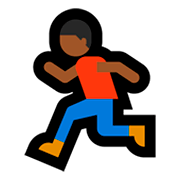 🏃🏾‍♂️ Emoji Homem Correndo: Pele Morena Escura na Microsoft Windows 10 April 2018 Update.