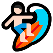 Emoji 🏄🏻‍♂️ Surfista Uomo: Carnagione Chiara su Microsoft Windows 10 April 2018 Update.