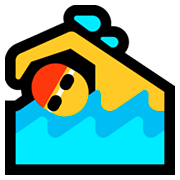 Emoji 🏊‍♂️ Nuotatore su Microsoft Windows 10 April 2018 Update.