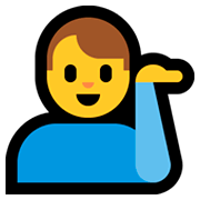 Emoji 💁‍♂️ Uomo Con Suggerimento su Microsoft Windows 10 April 2018 Update.
