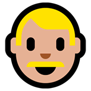 👨🏼 Emoji Homem: Pele Morena Clara na Microsoft Windows 10 April 2018 Update.