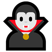Emoji 🧛‍♂️ Vampiro Uomo su Microsoft Windows 10 April 2018 Update.