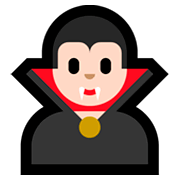 🧛🏻‍♂️ Emoji männlicher Vampir: helle Hautfarbe Microsoft Windows 10 April 2018 Update.