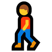 Emoji 🚶‍♂️ Uomo Che Cammina su Microsoft Windows 10 April 2018 Update.