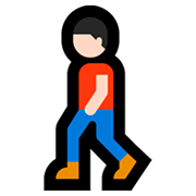 🚶🏻‍♂️ Emoji Fußgänger: helle Hautfarbe Microsoft Windows 10 April 2018 Update.
